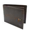 Mens Hunter Leather Slim Bifold Wallet HOL100 Brown 5