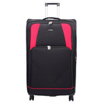 Four Wheel Soft Case Travel Suitcase Luggage Columbia Black 4
