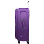 Four Wheel Soft Case Travel Suitcase Luggage Columbia Purple 4