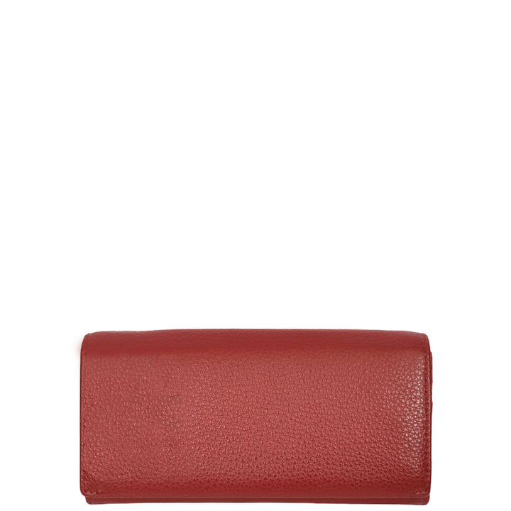Womens Leather Envelope Purse Wallet with Card & Note Slots Arlo Red