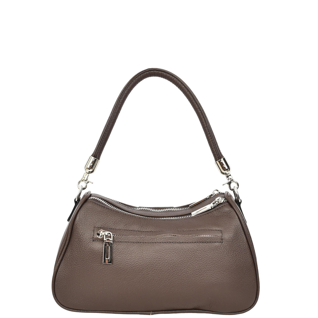 Womens Real Leather Cross body Shoulder Organiser with Adjustable Strap Darla Brown