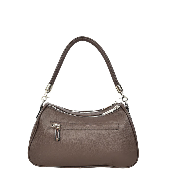 Womens Real Leather Cross body Shoulder Organiser with Adjustable Strap Darla Brown
