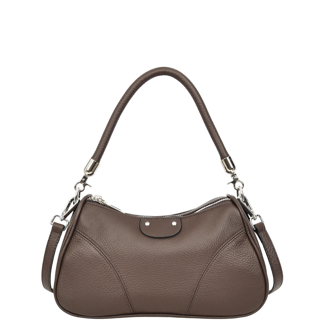 Womens Real Leather Cross body Shoulder Organiser with Adjustable Strap Darla Brown