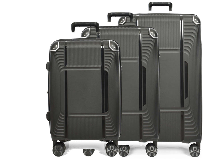 Expandable PP Hard Shell Luggage Suitcase with 360° Spinner Wheels Telescopic Handle Travel Trolley Bag HOL-1107