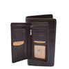 Real Leather Vertical Bifold Breast Wallet HOL120 Brown