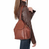 medium size leather backpack for women