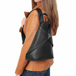 ladies leather rucksack