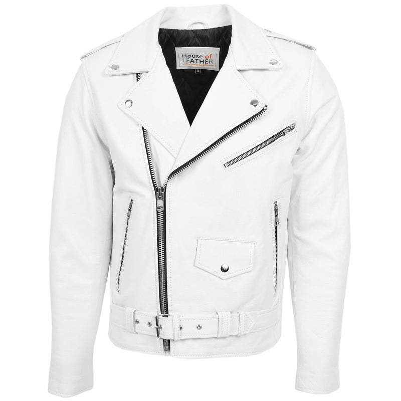 Men Genuine Leather Jacket Pearl White Biker Motorcycle Jacket Soft  Lambskin New | eBay