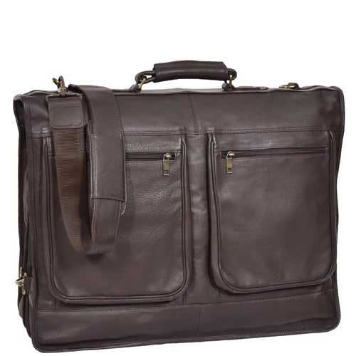 Travel Weekend Leather Suit Carrier Canico Brown 1