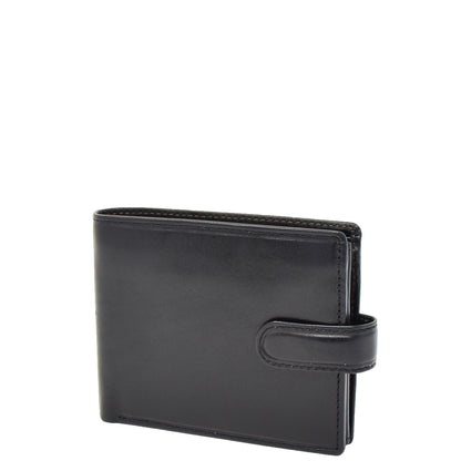 Mens Buckle Closure Leather Wallet Hamburg Black 1