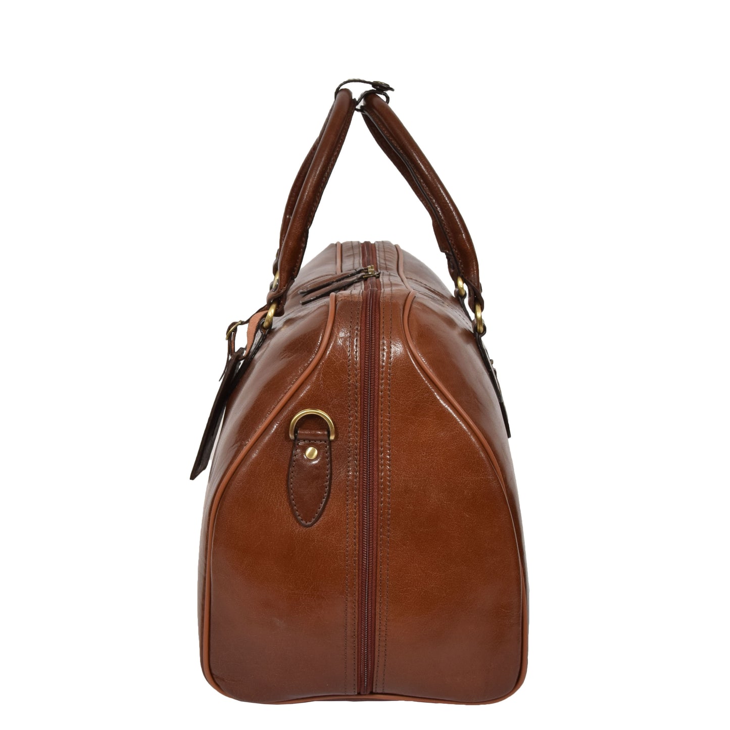 Zip Around Leather Travel Holdall Monaco Tan