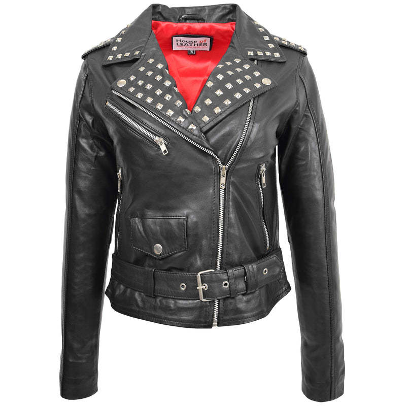 LP-FACON Mens Long Spikes Rock Punk Gothic Studded Brando Black Motorcycle  Leather Jacket at Amazon Men's Clothing store