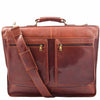 Travel Weekend Leather Suit Carrier Canico Chestnut 1