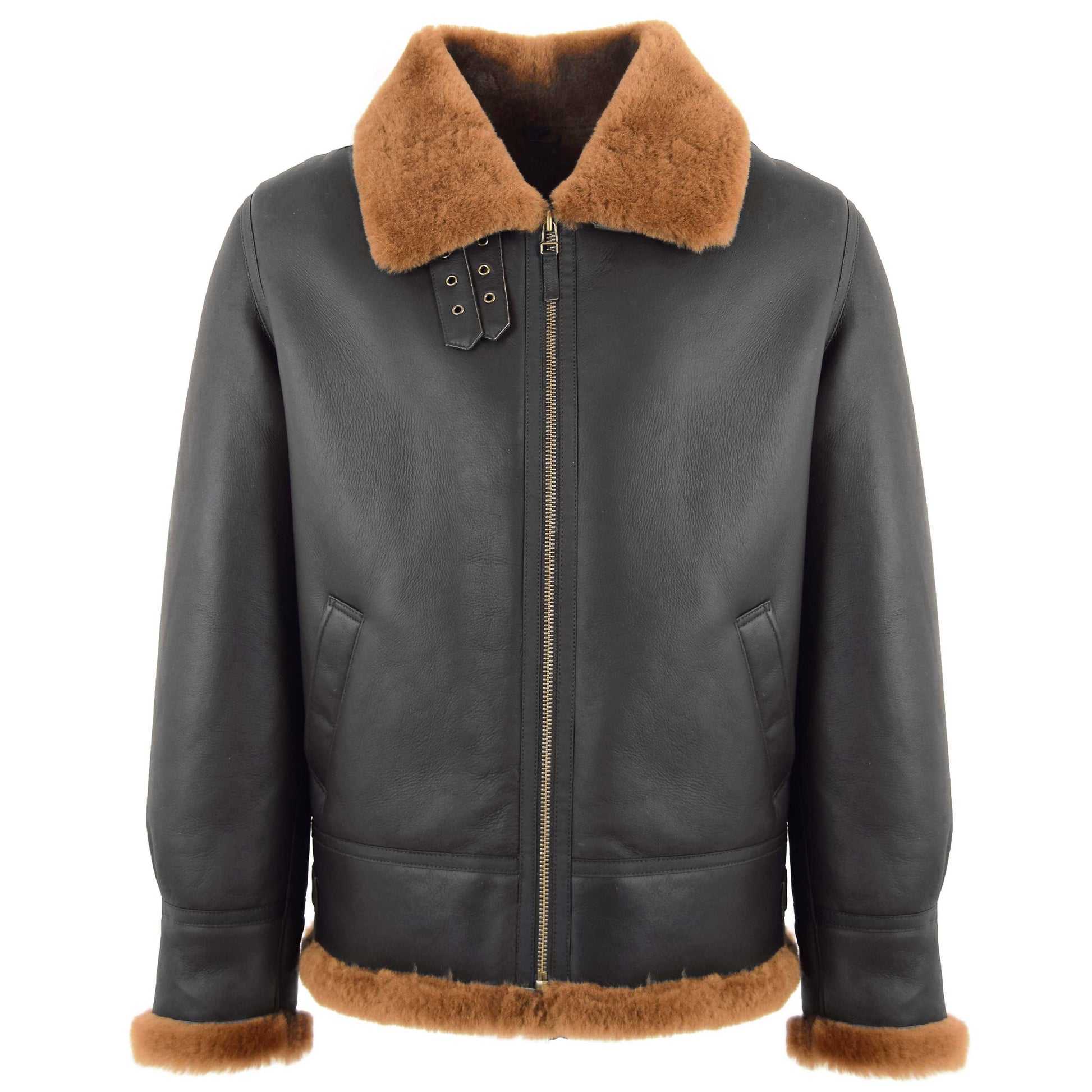 Men's Classic B3 Original Sheepskin Jacket Brown Ginger