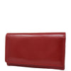 Womens Envelope Style Leather Purse Mary Red