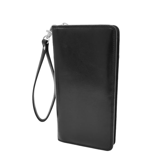 Exclusive Leather Passport Travel Wallet Hastings Black