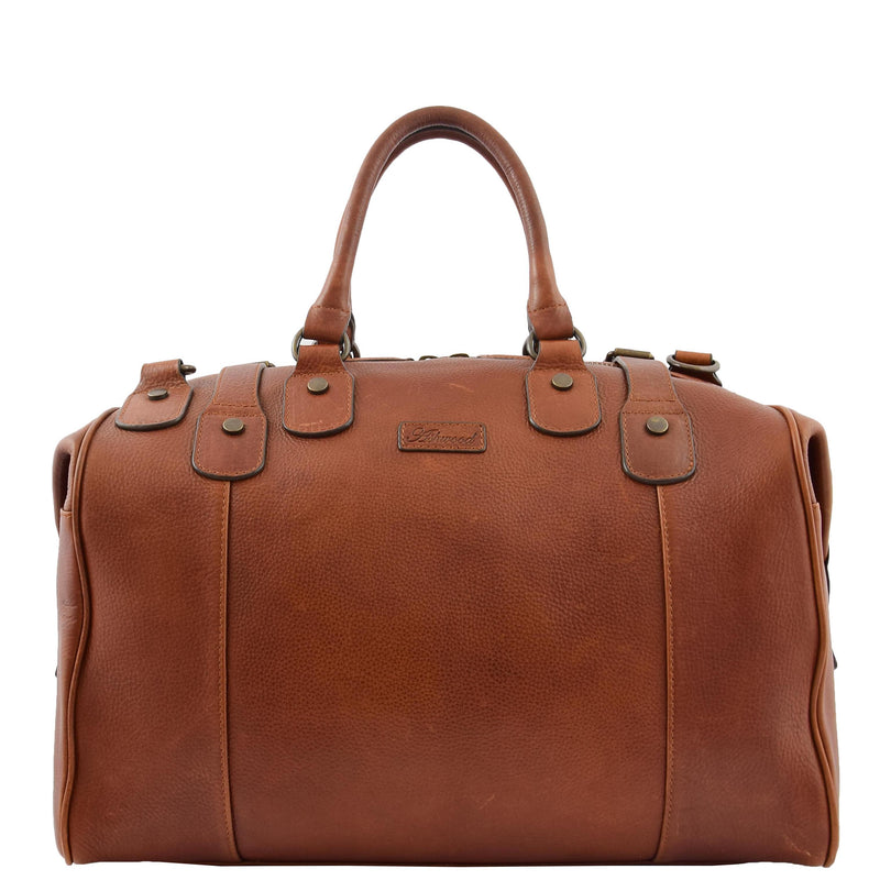 Luxury Leather Travel Holdall Duffle Coleford Tan 2