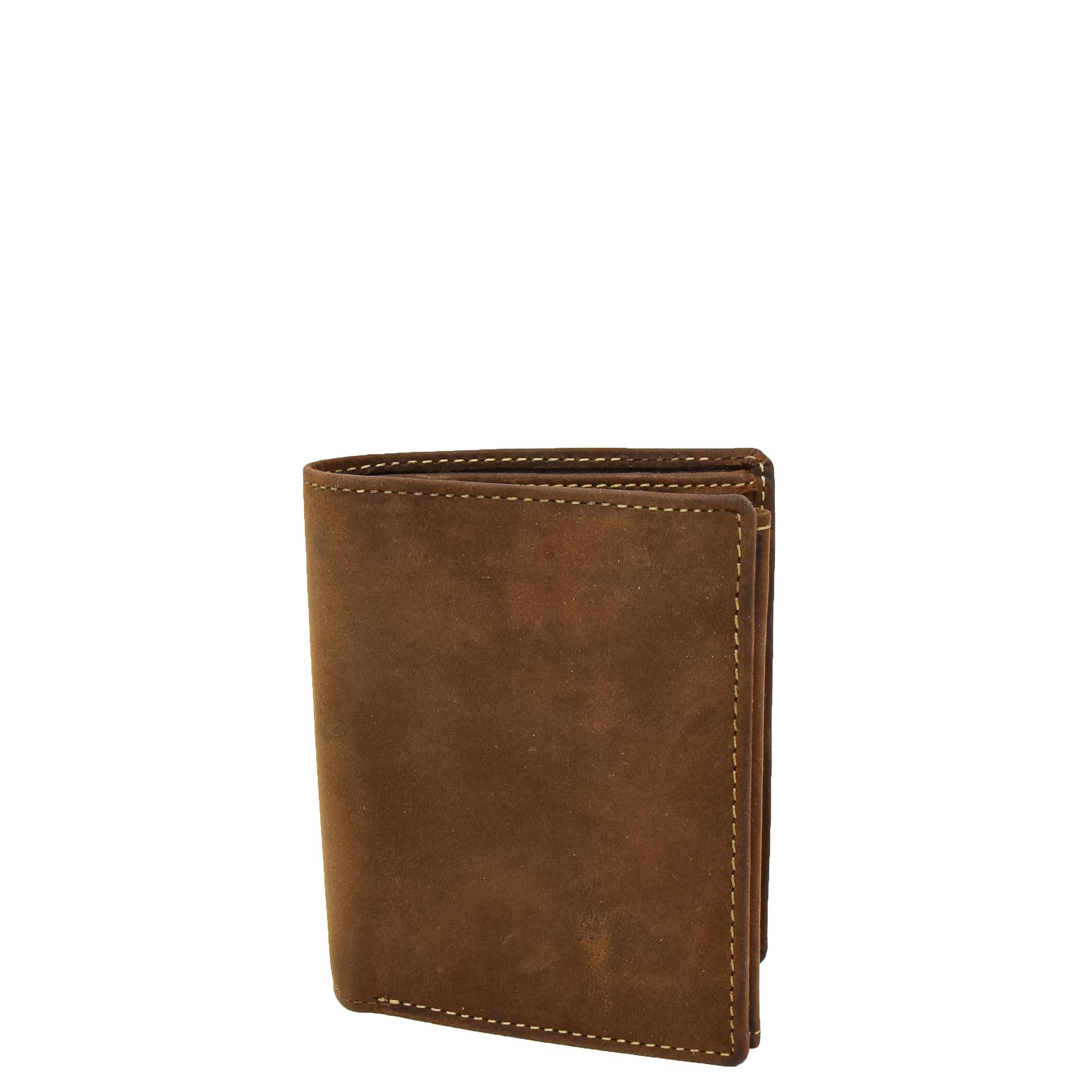 Mens Bifold Vintage Leather Wallet Vienna Tan 1