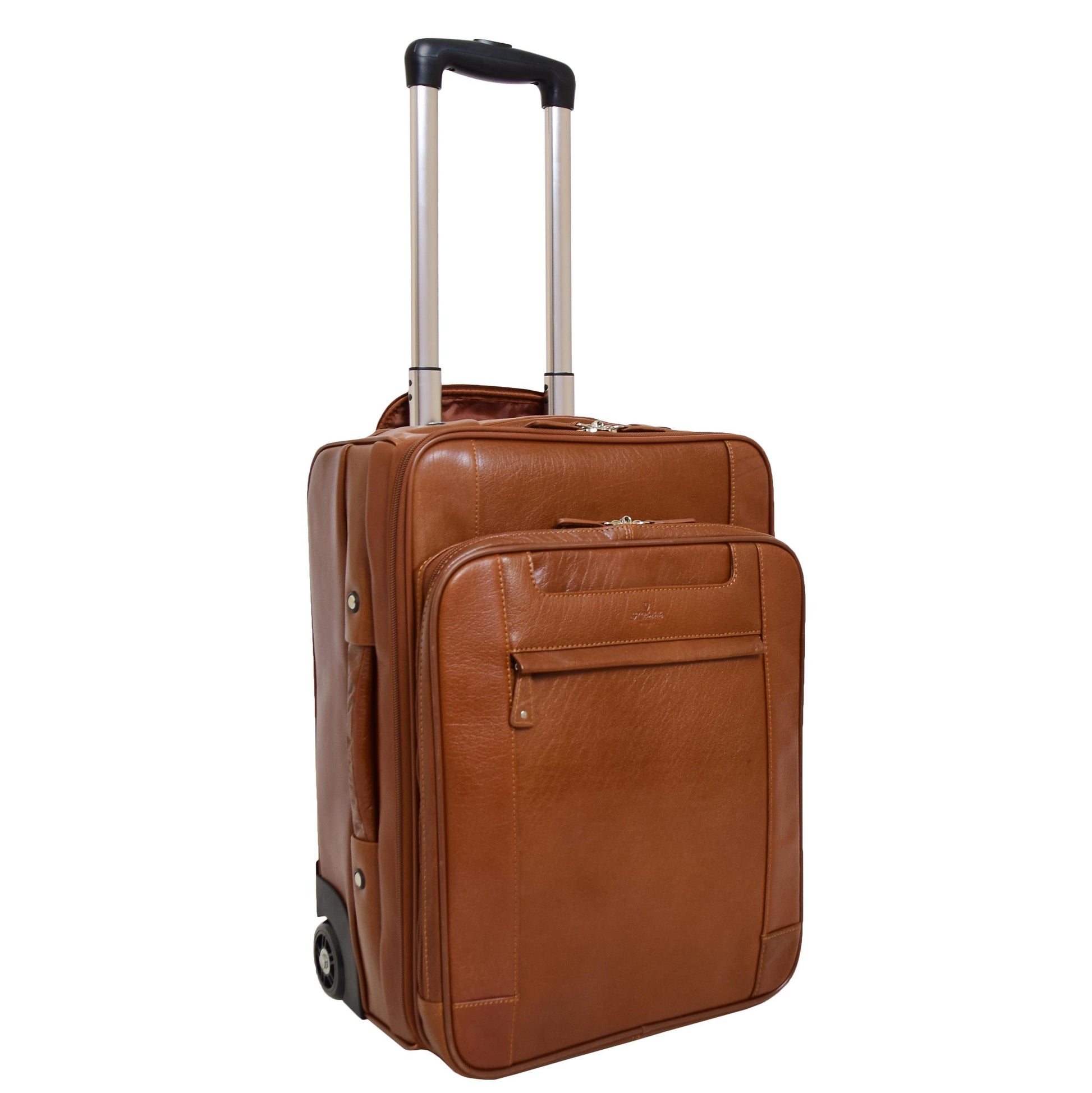 Leather cabin suitcase best sale