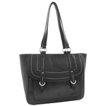 Womens Leather Classic Shopper Fashion Bag Sadie Black