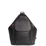 leather triangle shape backpack