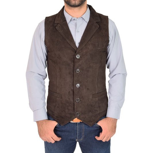 brown suede waistcoat