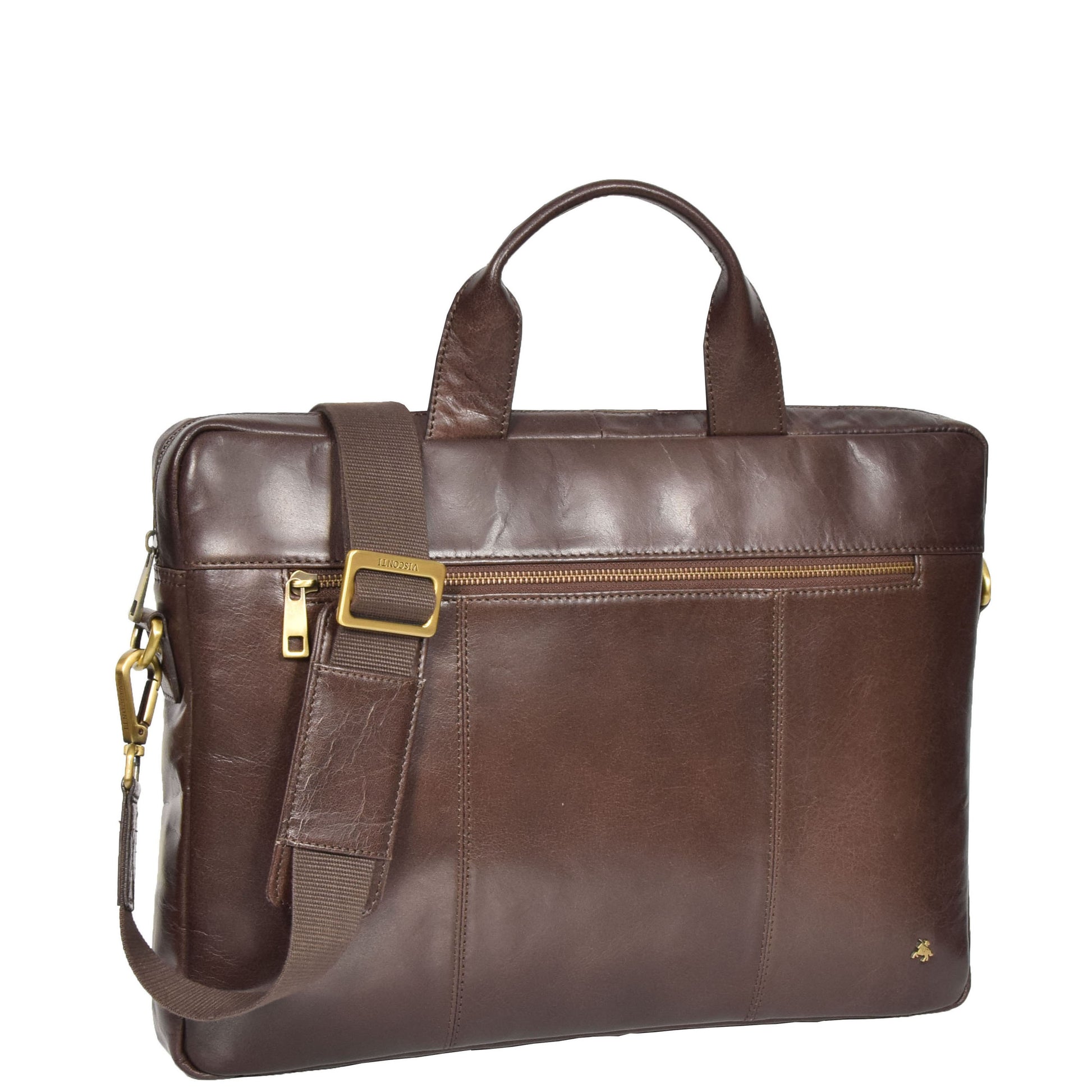 mens leather laptop briefcase