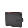 Mens Premium Leather Two Tone Wallet Hobart Black 1