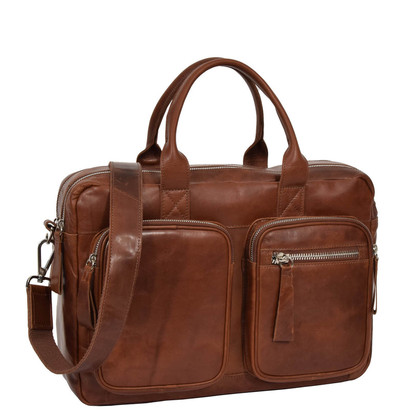 mens leather classic briefcase