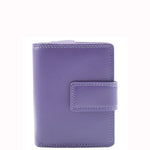 Womens Purse Real Soft Premium Leather Bi Fold HOL1132 Purple 1