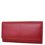 Womens Envelope Style Leather Purse Adelaide Red