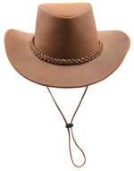 Real Leather Cowboy Australian Bush Hat HL005 Tan 3