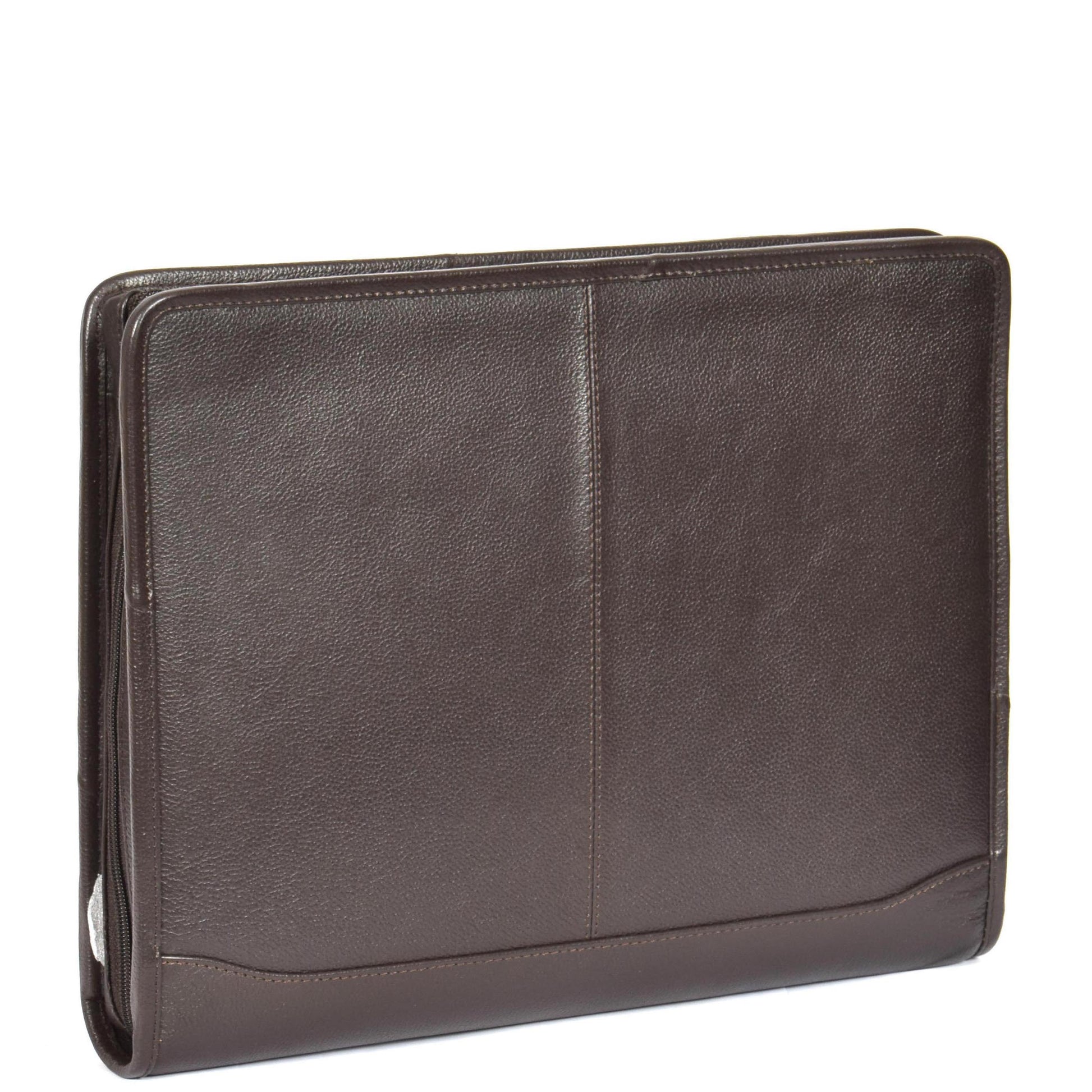 Luxury Leather Ring Binder Folio Case Braga Brown 1