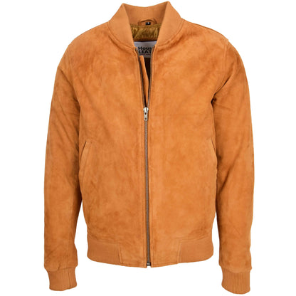 Mens Suede MA-1 Bomber Jacket Trevor Tan