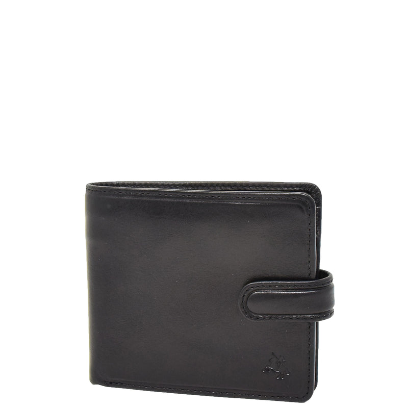Mens RFID Slim Fold Leather Wallet Eastbourne Black 1