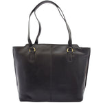 Womens Large Casual Real Leather Shoulder Handbag Greenland Black 1