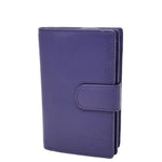 Womens Booklet Style Leather Purse Reston Purple