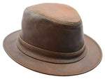 Real Leather Trilby Hat Soft Lightweight HL004 Reddish Brown 6