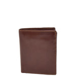 Mens Large Leather Bifold Wallet Toronto Brown 1
