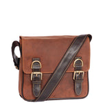 mens leather flap over bag