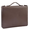 Real Leather Portfolio Case with Carry Handle HL49 Brown 2