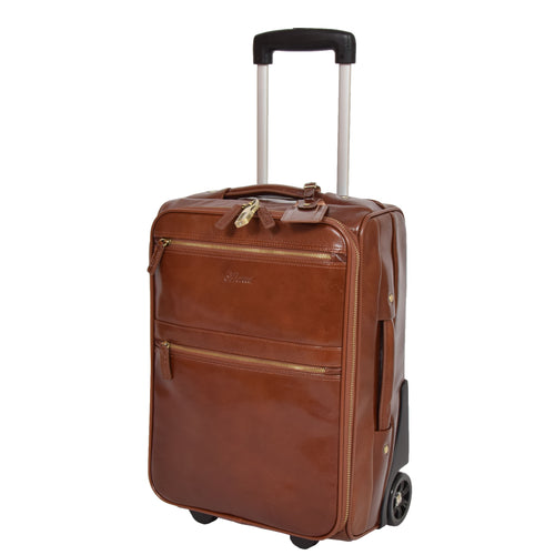 leather cabin size luggage