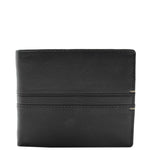 Mens Real Leather Bifold Wallet HOL801 Black 1