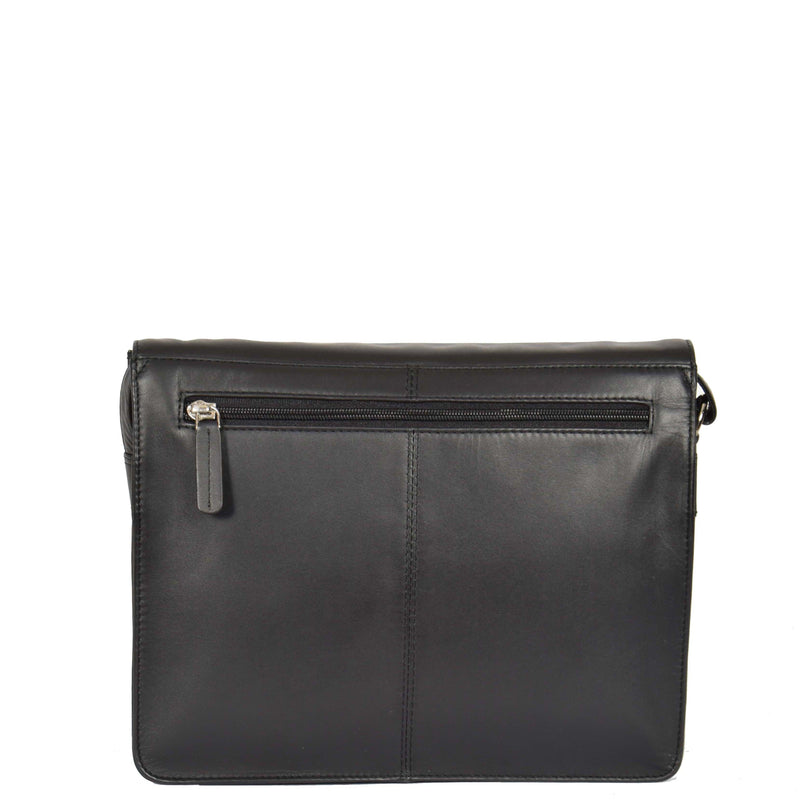 womens leather bag with back zip pocket