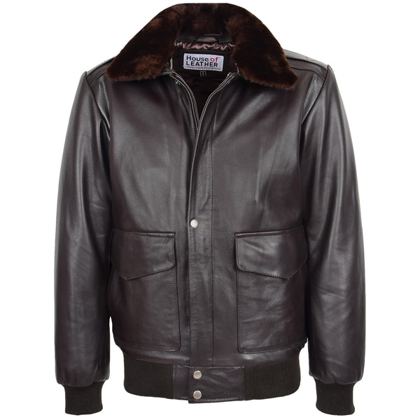 Mens Leather Bomber Jacket G-1 Aviator Style Jarrod Brown | House of ...
