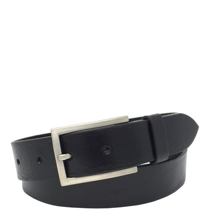 mens black leather belt