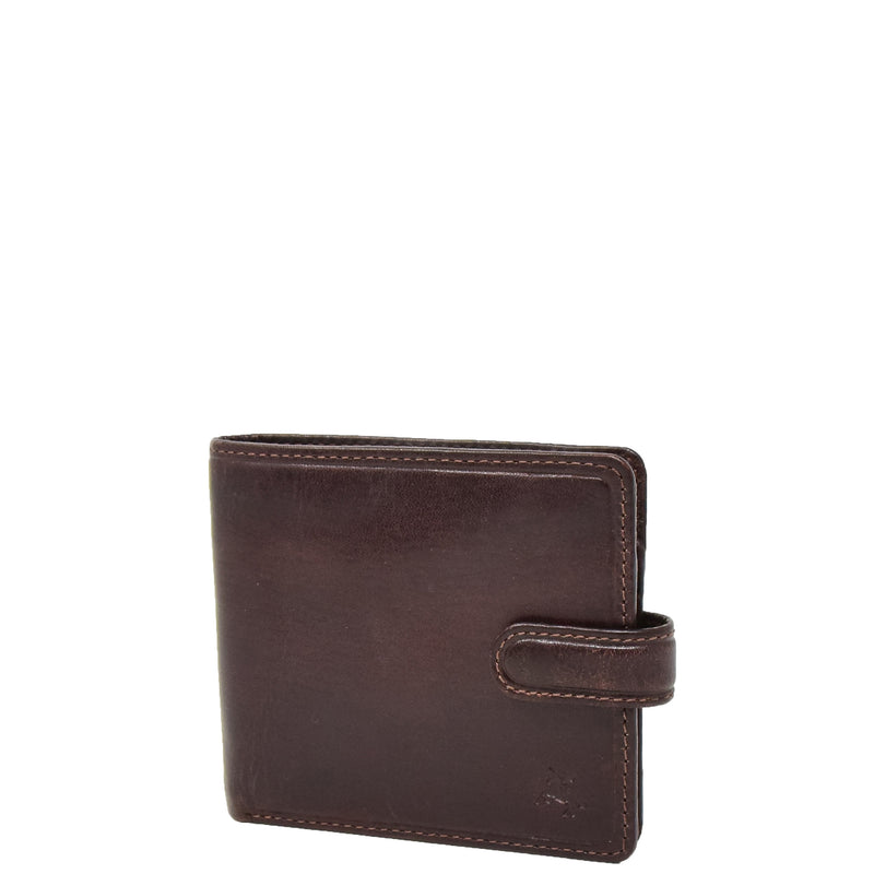Mens RFID Slim Fold Leather Wallet Eastbourne Brown 1