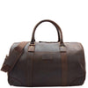 Genuine Leather Holdall Weekend Multi Use Duffle Bag ADEL Brown 1