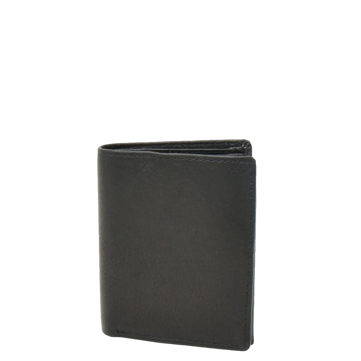 Mens Small Bifold Leather Wallet Venus Black 1