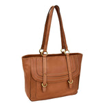 Womens Leather Classic Shopper Fashion Bag Sadie Tan